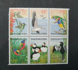 Antillen Netherlands Set Birds Puffin Parrot Animals Vf Mnh V270.  15 Start 0.  99$