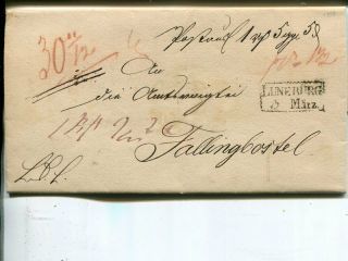 Germany Stampless Cod Letter,  (hannover Revenue Sheet) Lunebürg 1844