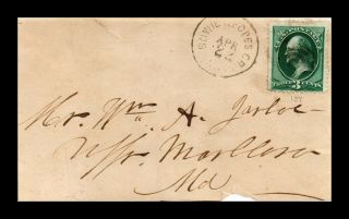 Dr Jim Stamps Us Bowie And Popes Cr Rpo Railroad Post Office Ladies Cover
