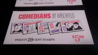 Us Stamp Booklet Bk191 Comedians Complete With 20 Mnh 29c Stamps