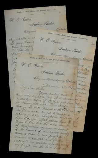 1874 Cheyenne River Agency (south Dakota) Indian Trader Letter - Content