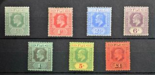Fiji Stamps 1906 Set 7 To £1 Sg 118 - Sg 124 H/m (y63)
