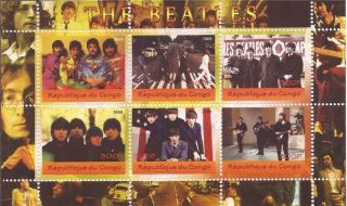 2014 The Beatles - John Paul George Ringo - 6 Stamp Sheet - 3a - 461