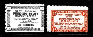 Hick Girl Stamp - State Of No.  Carolina Feed Inspection Tax Stamps Y4023