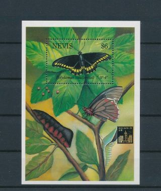 Lk64012 Nevis Insects Bugs Flowers Butterflies Good Sheet Mnh