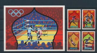 Lk69160 Antigua 1980 Moscow Sports Olympics Fine Lot Mnh