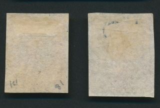 NEWFOUNDLAND STAMPS 1861 QV FULL SET,  CHECK PAPER TYPES,  EXCEPTIONAL,  VF 6