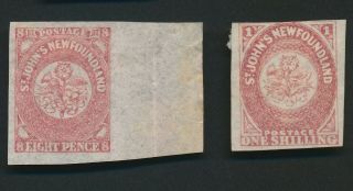 NEWFOUNDLAND STAMPS 1861 QV FULL SET,  CHECK PAPER TYPES,  EXCEPTIONAL,  VF 9