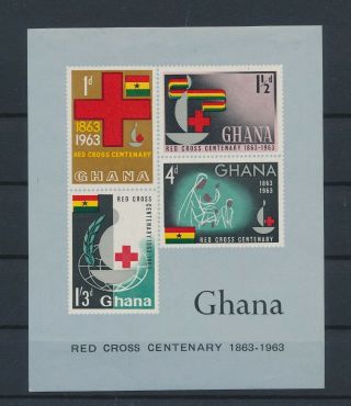 Lk70844 Ghana 1963 Centenary Red Cross Good Sheet Mnh