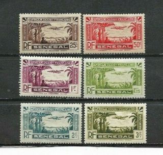 Complete Series 6 Stamps French Colony Senegal 1935 Air Mail (6538)
