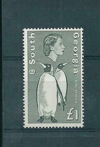 Falklands South Georgia 1969 Mnh 1 Pound Penguin Bird Stamp See