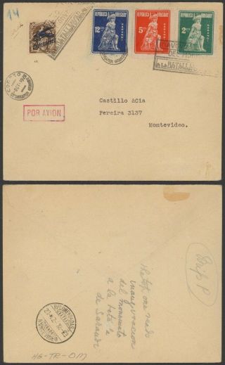 Uruguay 1923 - Air Mail Cover To Montevideo 34823/23