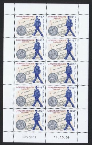 Wallis And Futuna General De Gaulle And Constitution 1v Full Sheet Mnh Sg 951