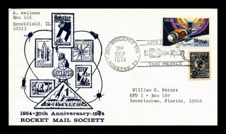 Dr Jim Stamps Us Rocket Mail Society Spacepex Event Cover Space Cancel Apollo