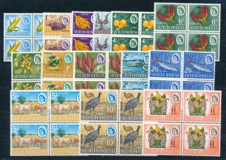 Southern Rhodesia 1964 Definitives Sg92/105 Blocks Of 4 Mnh