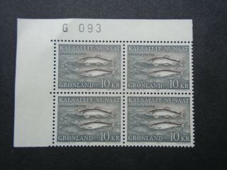 Fish Wildlife 10kr Blocks Of 4 Vf Mnh Dk Gronland Greenland V275.  1 0.  99$