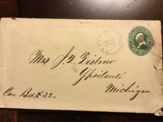 1888 Empire Ohio.  Octogon Cancel On Postal Stationary Cover