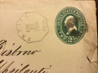 1888 EMPIRE OHIO.  octogon cancel on postal STATIONARY COVER 3