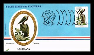 Dr Jim Stamps Us Louisiana State Bird Flower First Day Cover Spectrum