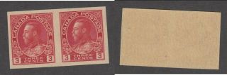 Mnh Canada 3 Cent Kgv Admiral Imperforate Pair 138 (lot 15740)