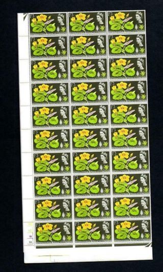 1/3 Botanical (non - Phosphor) Complete Unmounted Sheet Of 120