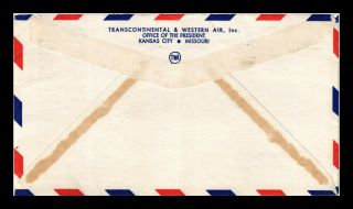 DR JIM STAMPS US CHICAGO AM 1 44 FIRST FLIGHT AIR MAIL COVER TWA STRATOLINER 2