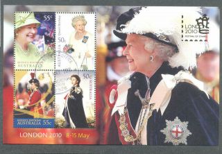 Queen Elizabeth Ii - Australia 2010 Special Min Sheet Fine - Royalty