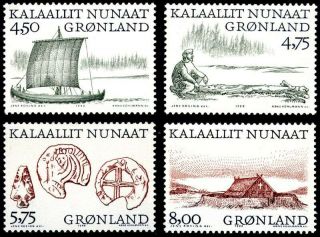 Greenland 1999 Greenland Vikings,  1st Series,  Set Of 4,  Unm / Mnh