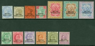 Sg 18 - 30 Somaliland Protectorate 1903 Set Of 13.  Fine Fresh.