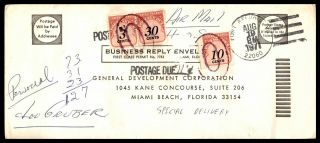 1971 Virginia Fort Belvoir August 19 1971 Permit Paid Reply Us 43c Postage Due T