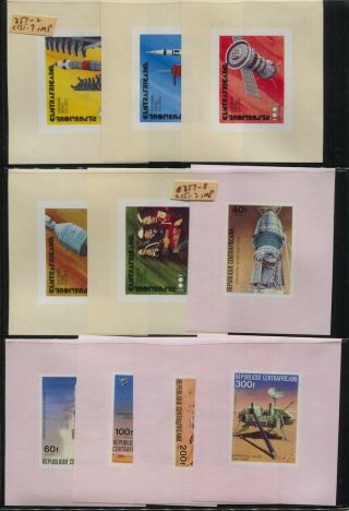 Central African Republic Mnh Imperf Sheets,  Souvenir Sheets,  Proofs On Card