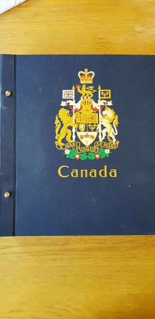 Canada Davo Stamp Album Approx 1oo Pages With Cover Sleeve 1958 - 1990s