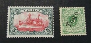 Nystamps German Togo Stamp 2.  24 Og H / Ng $30