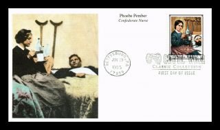 Dr Jim Stamps Us Phoebe Pember Civil War First Day Cover Mystic Stamp Company