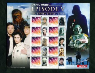 Australia Star Wars Episode V The Empire Strikes Back Sheet Of 10 & 10 Labels Nh