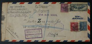 United States,  Palestine,  Singapore,  Hong Kong,  1940,  Wwii,  Cover M259