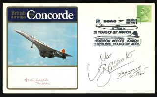 Ba Concorde Cpt Walpole/ Bannister/oliver Signed Cover_25 Years Of Aviation_ 1/1