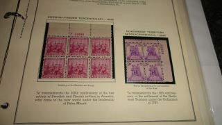 US Scott 835,  836,  837 & 838 Plate Blocks of 4 MNH YEAR OF ISSUE 1938 3