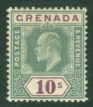 Sg 76 Grenada 1904 - 06.  10/ - Green & Purple.  A Pristine Very Lightly Mounted.