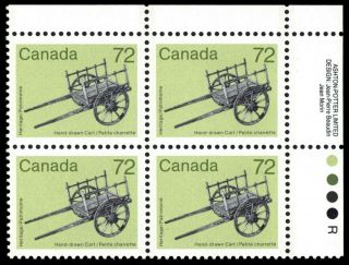 Canada 1083iii - Artifacts " Hand - Drawn Cart " Mf Rolland Paper (pb21723) $40