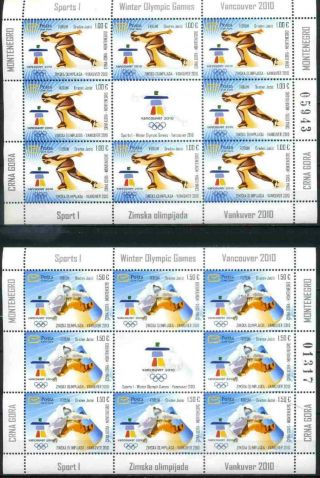 Montenegro 2010 Sport,  Winter Olympic Games In Vancouver Mnh
