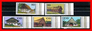 Germany 1995 Farm Houses Sc B785 - 89 Mnh Architecture