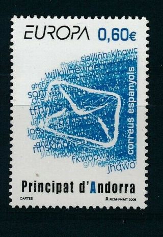 D269648 Europa Cept 2008 Writing Letters Mnh Spanish Andorra