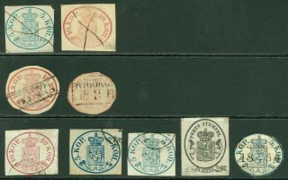 Early Finland 1856 Imperf Issues.  Mixed
