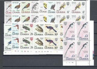 Gambia 1966 Sg 233/45 Mnh Blocks Of 4 Cat £40