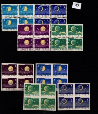/ 4x Albania - Mnh - Perf,  Imperf - Space - Moon