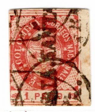 Colombia - Classic - Vii Issue - 1p Stamp - Santa Marta Cancel - Sc 42 - 1865 Rr