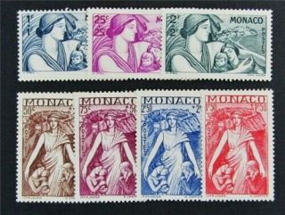 Nystamps French Monaco Stamp B51 - B57 Og H $42