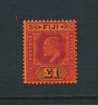 Fiji 1912,  £1 Vf Mlh Sg 124 Cat£300 (see Below)