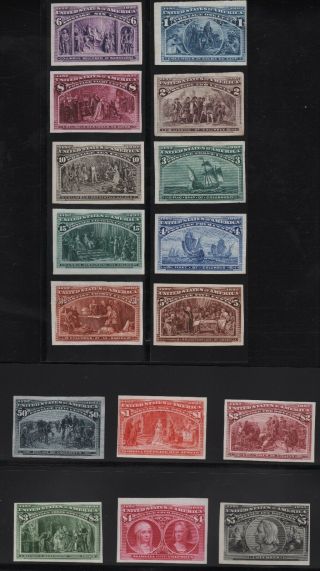 230 - 245p3 Columbian Complete Set Plate Proofs On India Rare Cv $2,  075 Wl6162